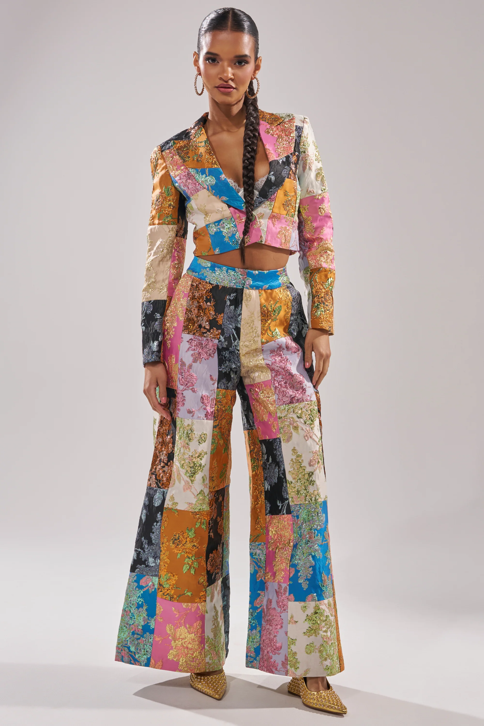 LOLITA PATCHWORK BROCADE TROUSER