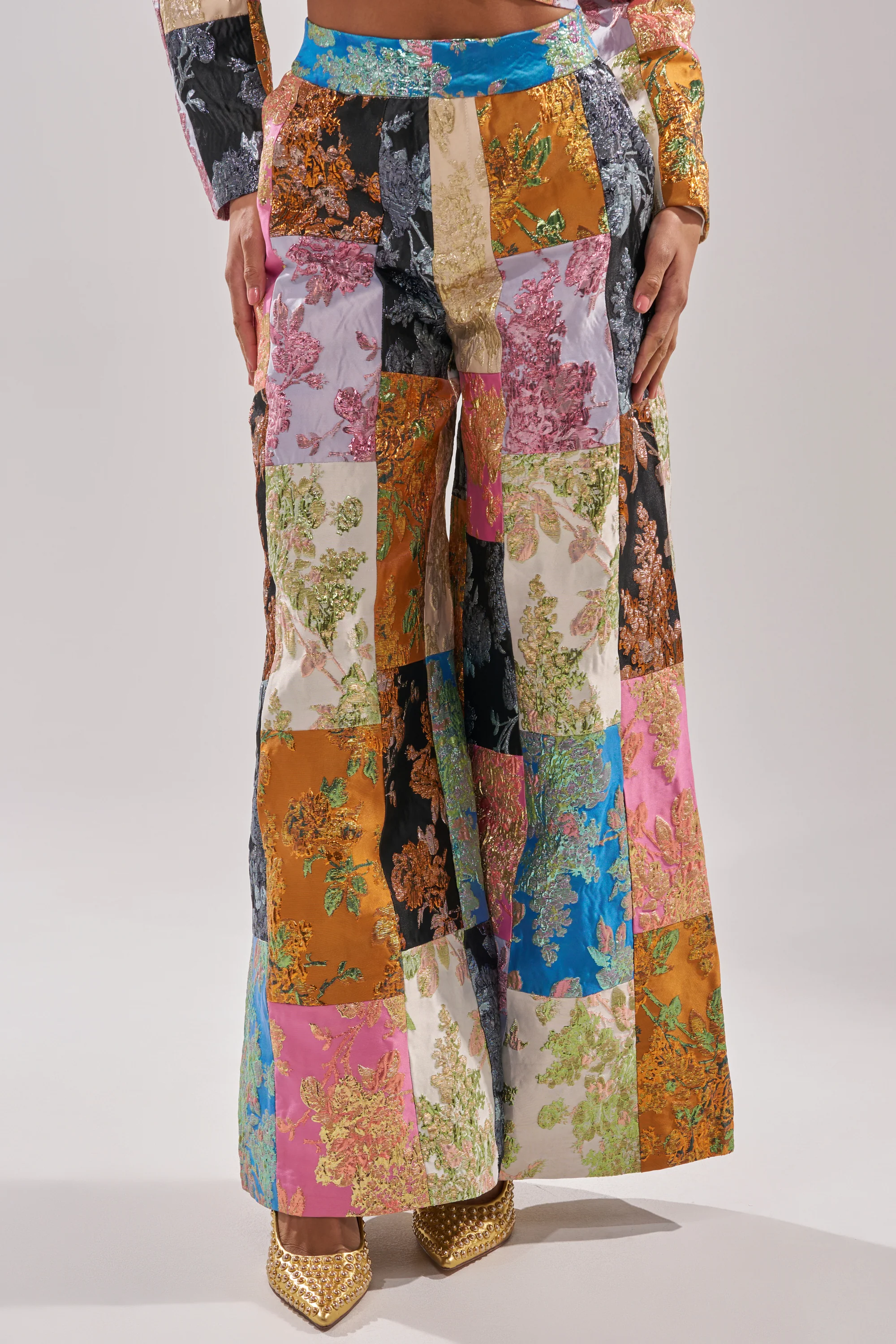 LOLITA PATCHWORK BROCADE TROUSER - Image 3