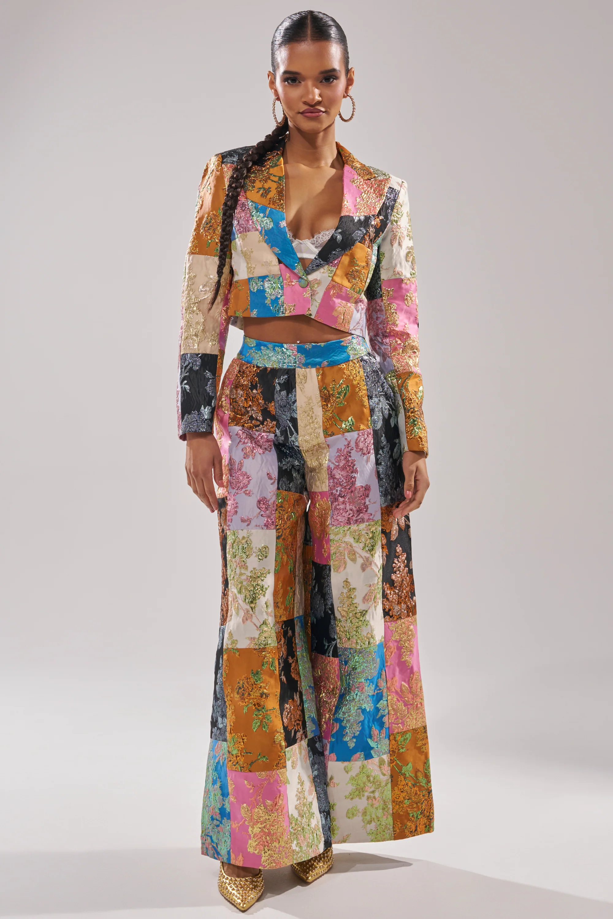 LOLITA PATCHWORK BROCADE TROUSER - Image 6