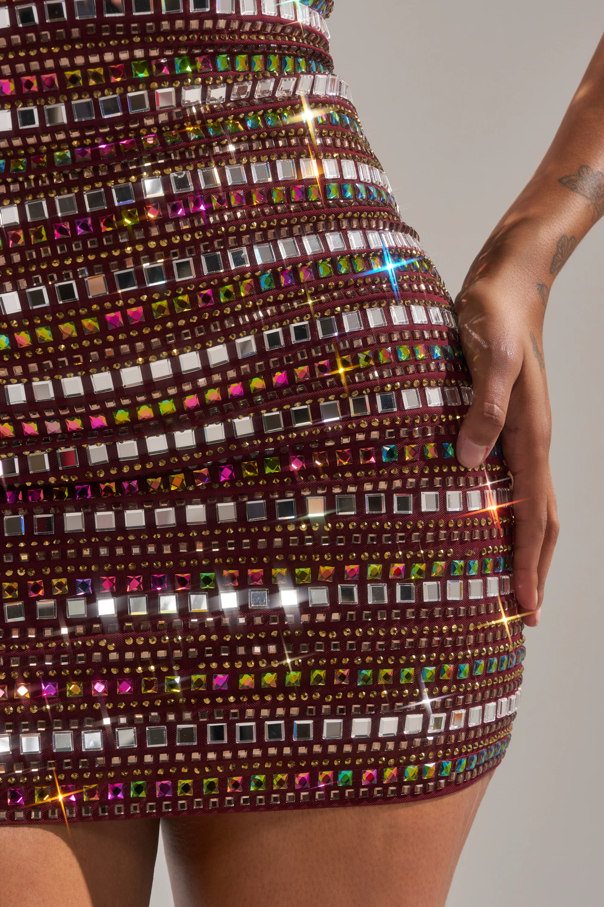 LOOK AT HER GLOW RHINESTONE MINI DRESS - Image 14