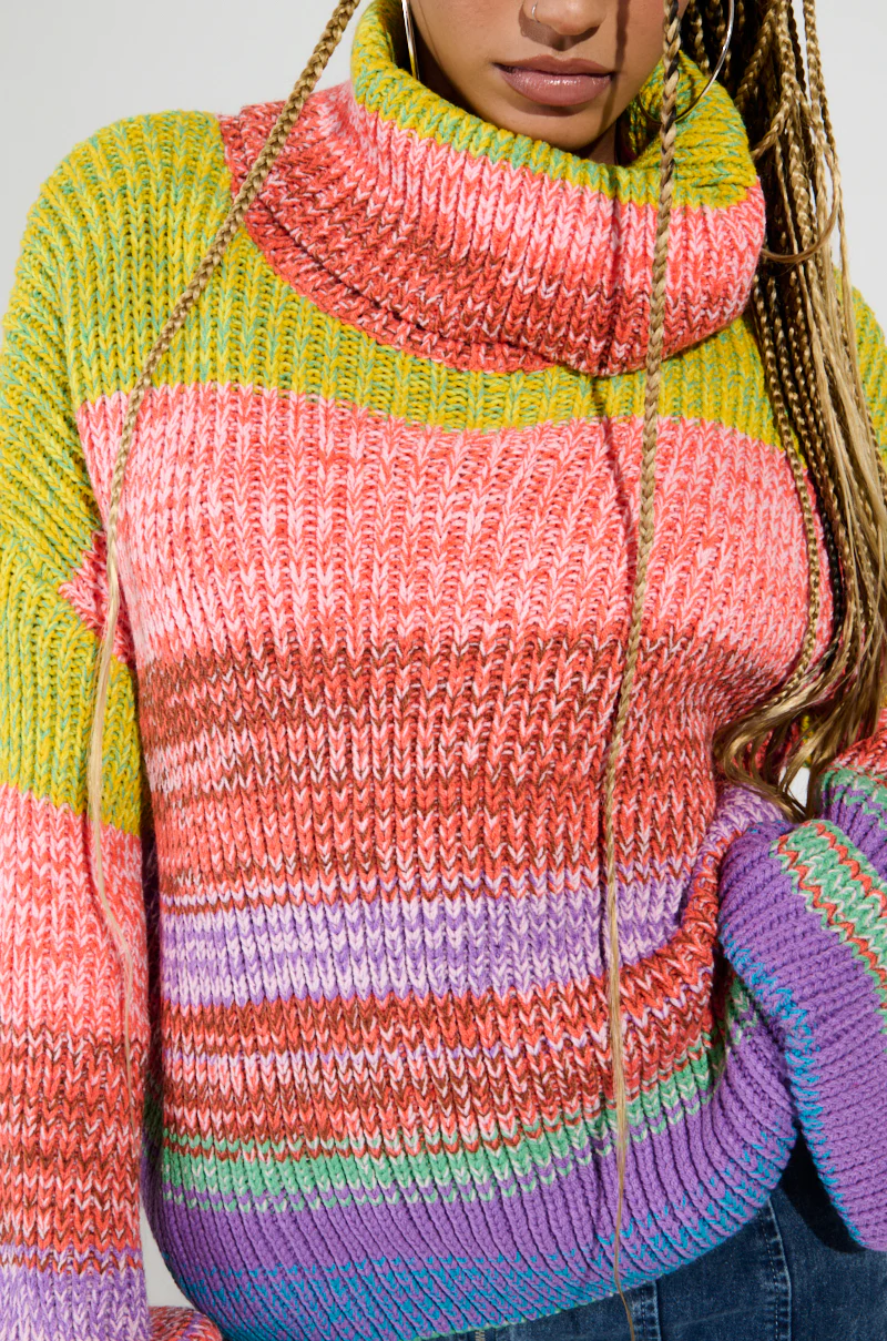 LOOK AT ME CHUNKY MULTI COLOR KNIT SWEATER - Image 8