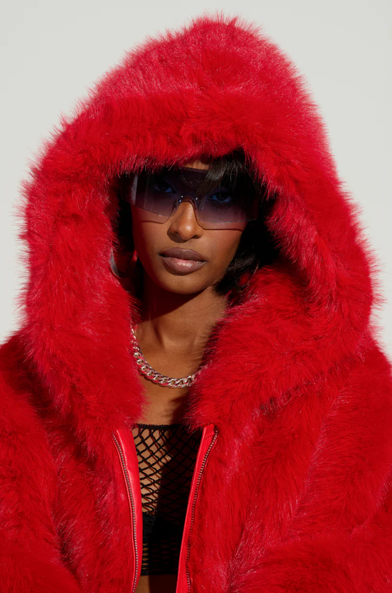 LOOK AT ME NOW HOODED FUR BOMBER - Image 10