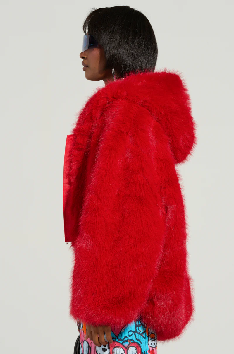 LOOK AT ME NOW HOODED FUR BOMBER - Image 4