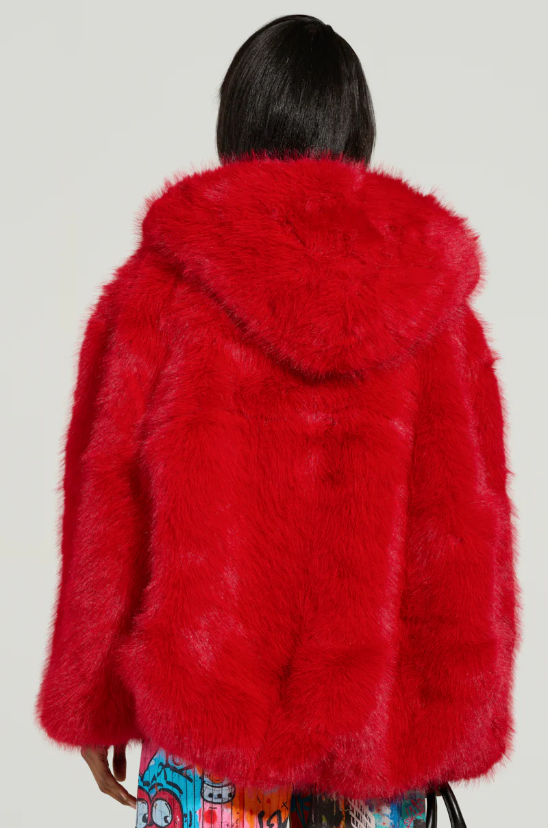 LOOK AT ME NOW HOODED FUR BOMBER - Image 6