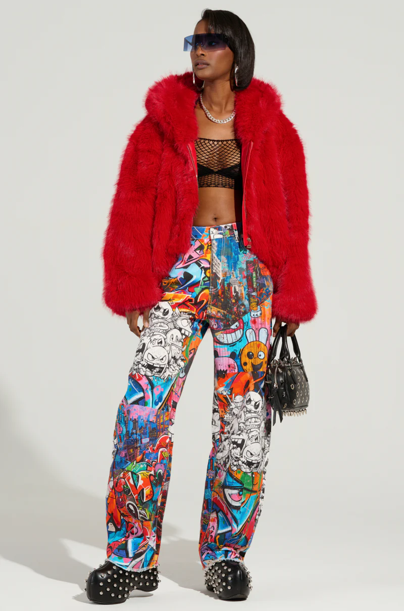 LOOK AT ME NOW HOODED FUR BOMBER - Image 7