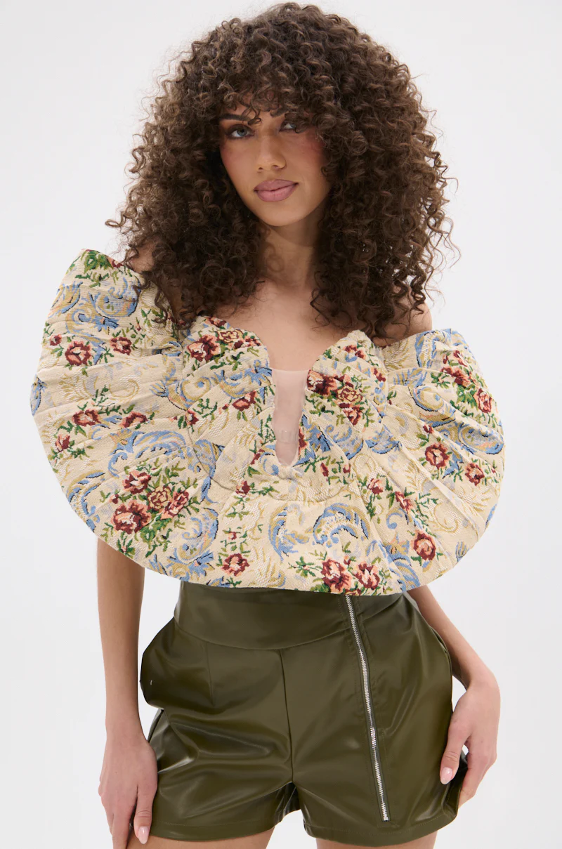 LOOK THIS WAY JACQUARD BLOUSE