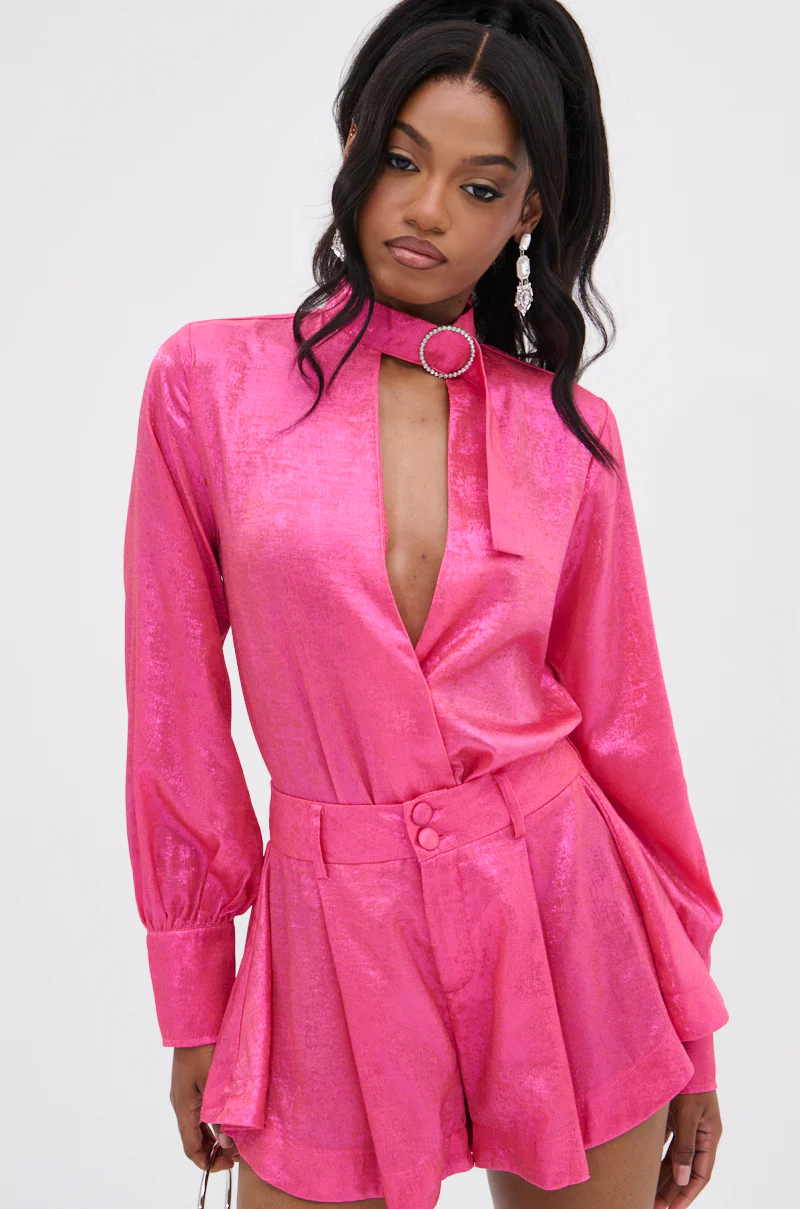 LOOK THIS WAY SHINY BODYSUIT - Image 2