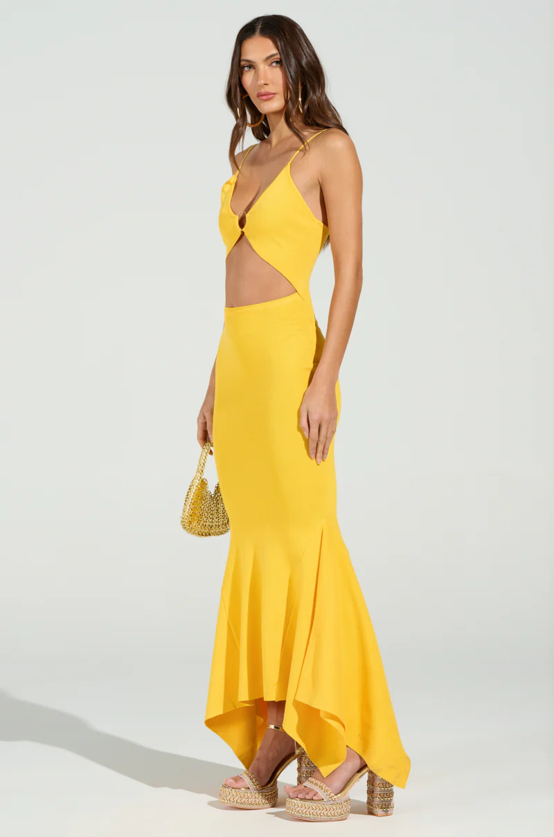 LOOKING FOR FUN KNIT MAXI DRESS IN YELLOW - Image 5