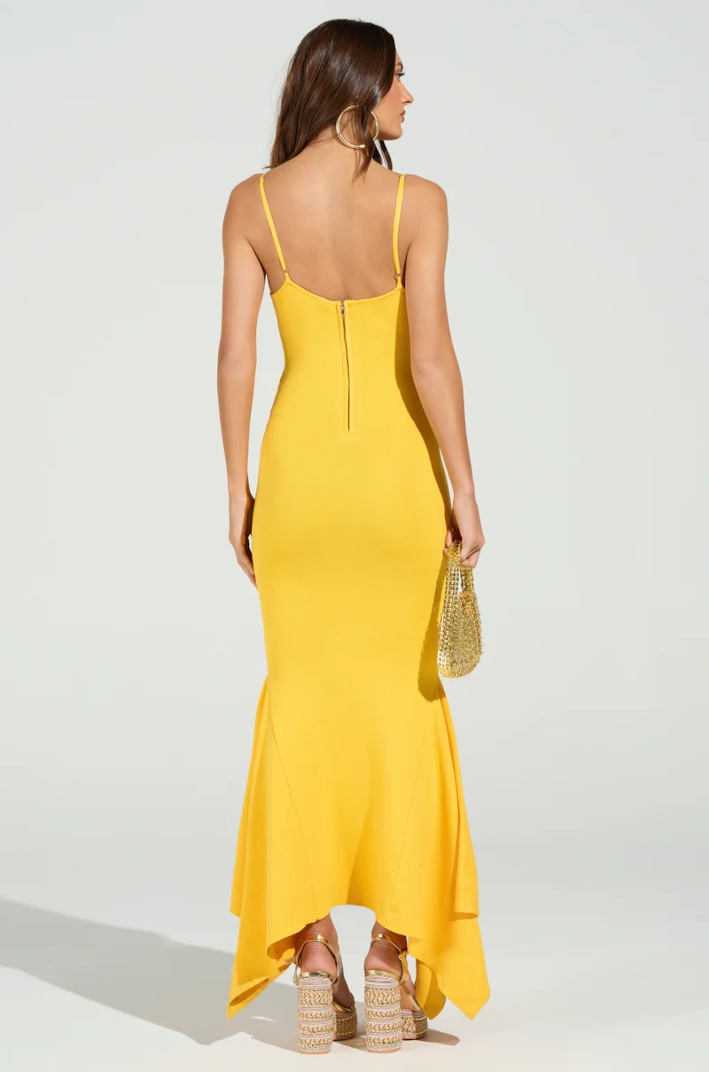 LOOKING FOR FUN KNIT MAXI DRESS IN YELLOW - Image 6