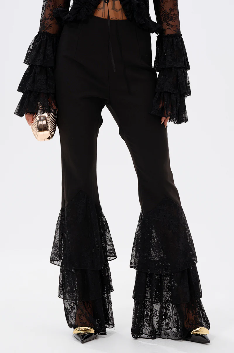 LOOKS AND FEELS GOOD LACE FLARE LEGGING - Image 2