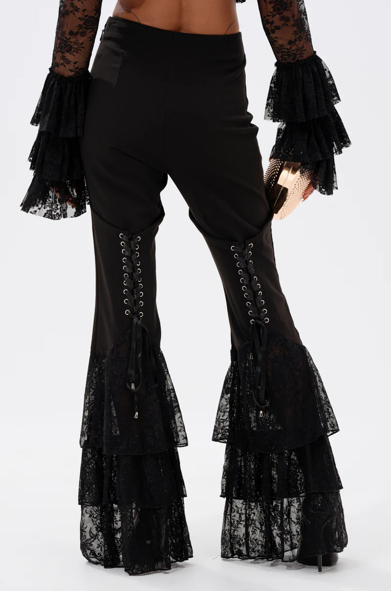 LOOKS AND FEELS GOOD LACE FLARE LEGGING - Image 5