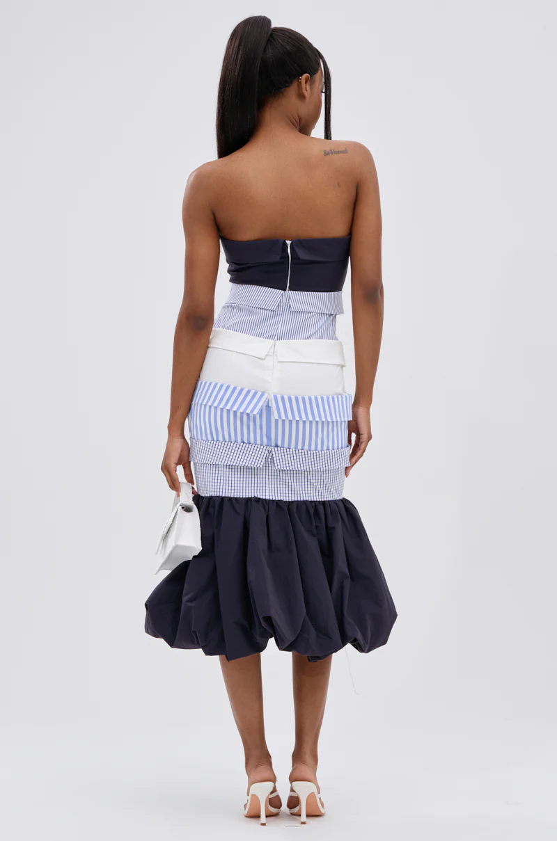 LOST IN THE CITY LAYERED POPLIN MIDI DRESS - Image 4