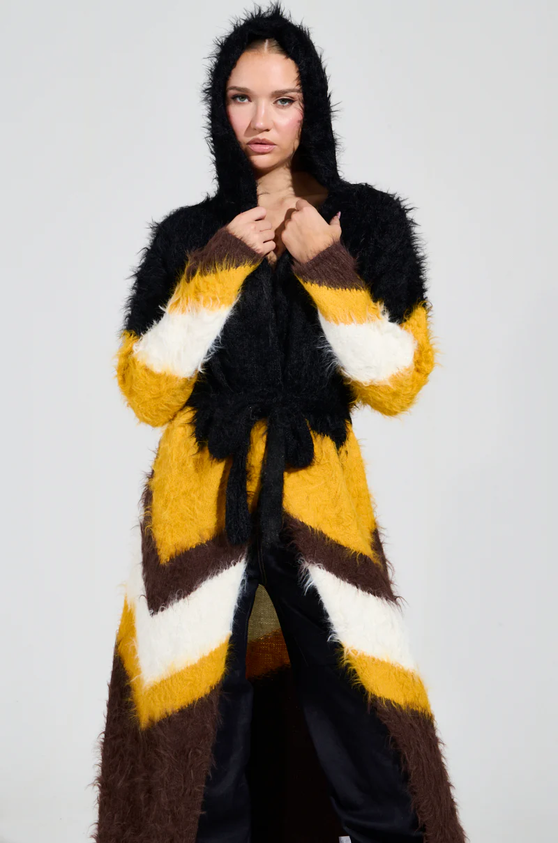 LOUD LUXURY GIRL LONG FUZZY CARDIGAN - Image 2