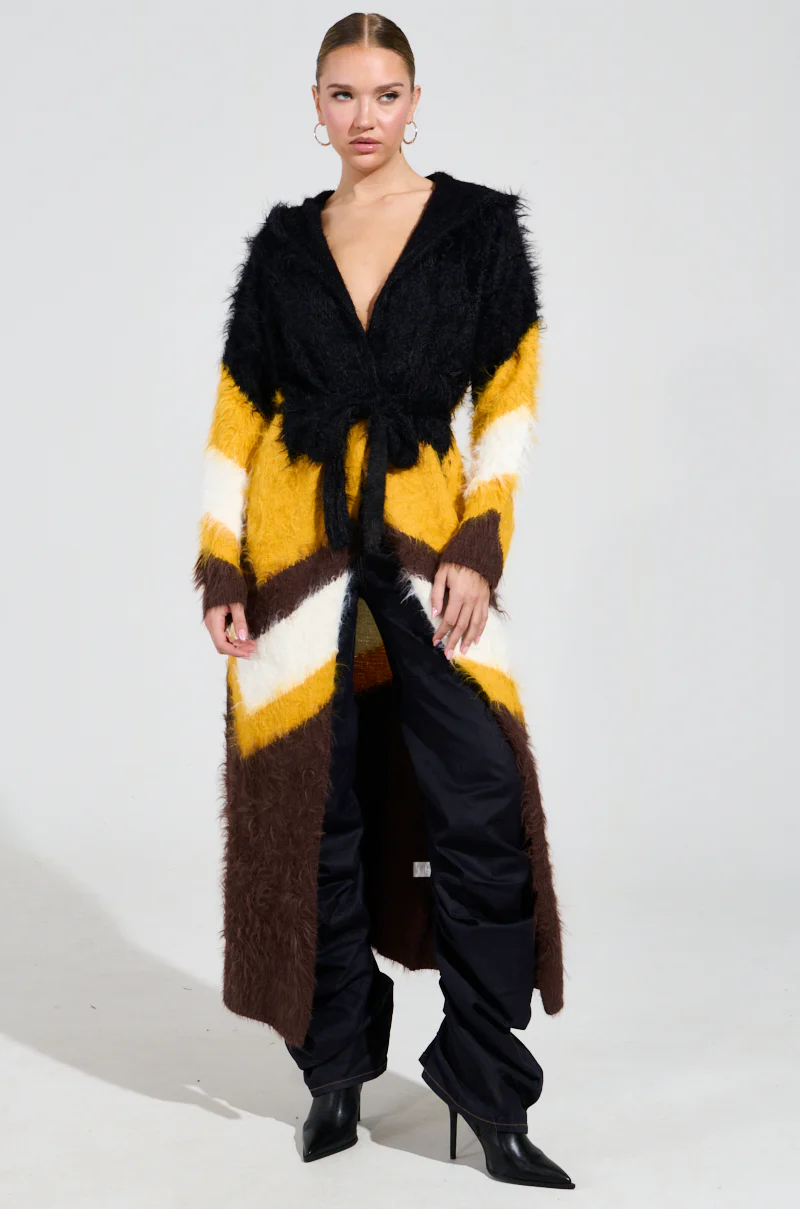 LOUD LUXURY GIRL LONG FUZZY CARDIGAN - Image 3