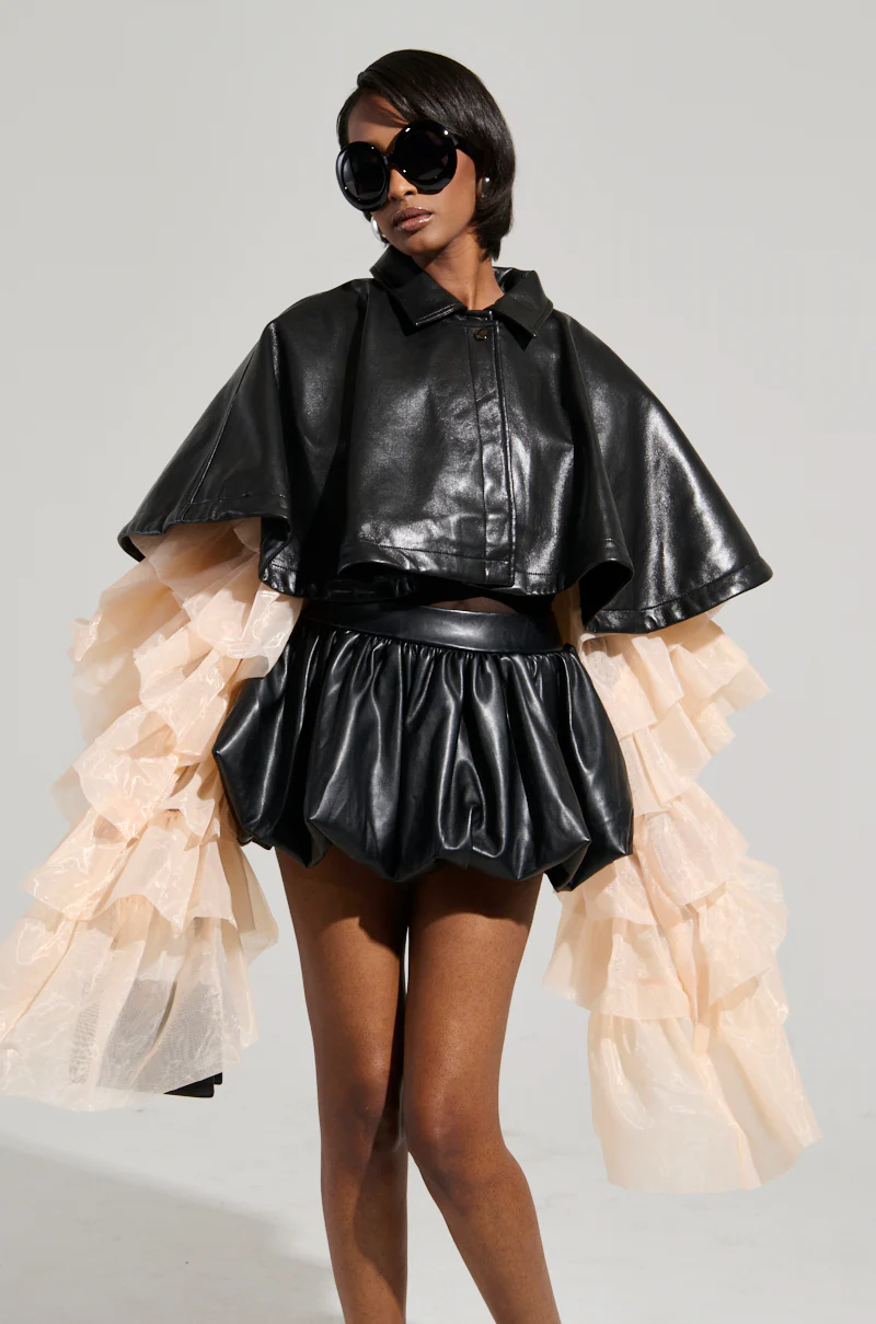 LOUISE TULLE SLEEVE CAPE - Image 3
