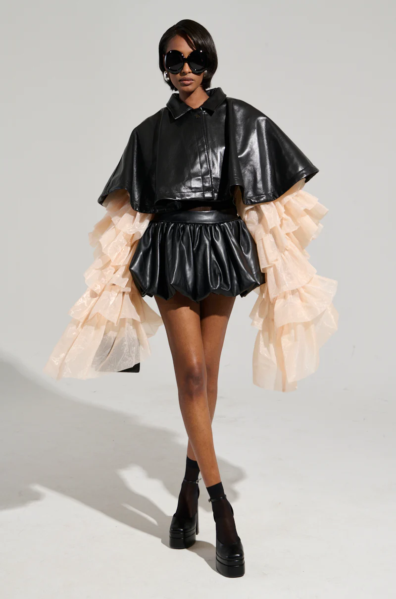LOUISE TULLE SLEEVE CAPE - Image 8
