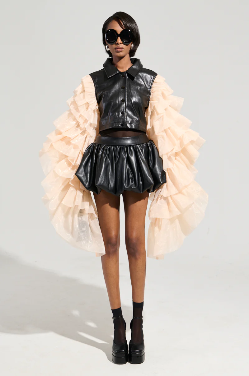 LOUISE TULLE SLEEVE CAPE - Image 9