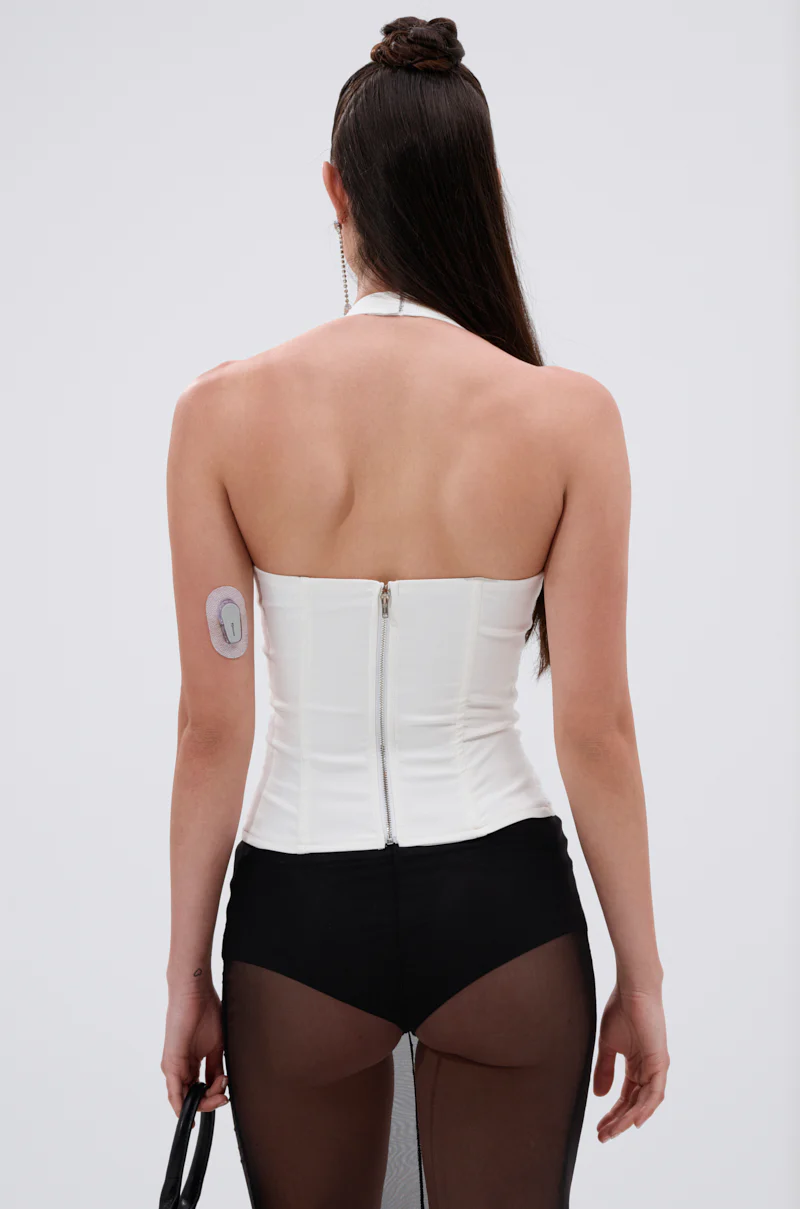 LOVE IS REAL BOW HALTER TOP - Image 4