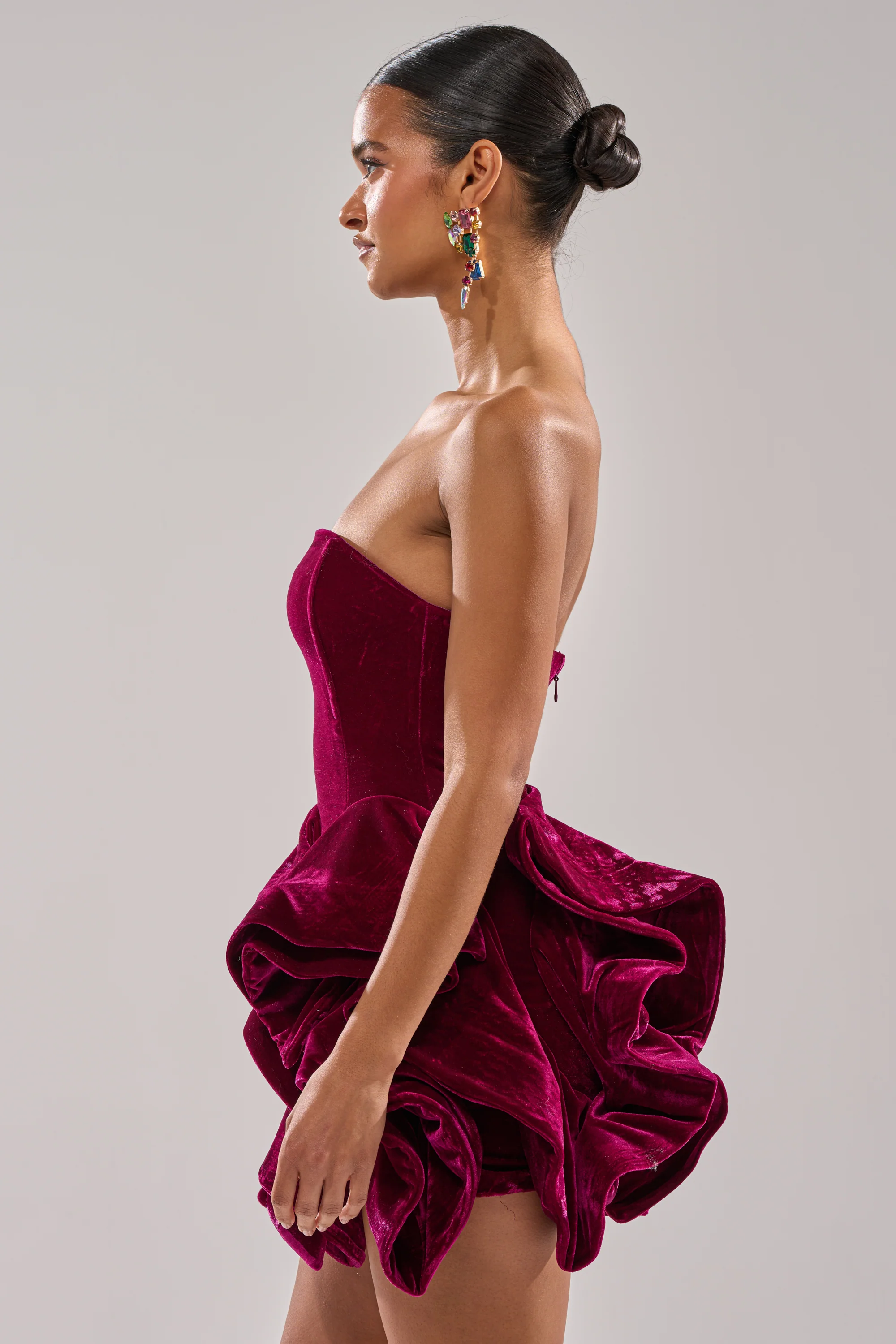 LOVE IS REAL VELVET MINI DRESS - Image 4
