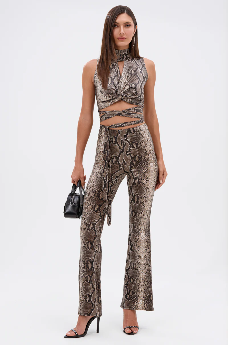 LOVE ME HARDER MOCKNECK SNAKE BLOUSE - Image 6