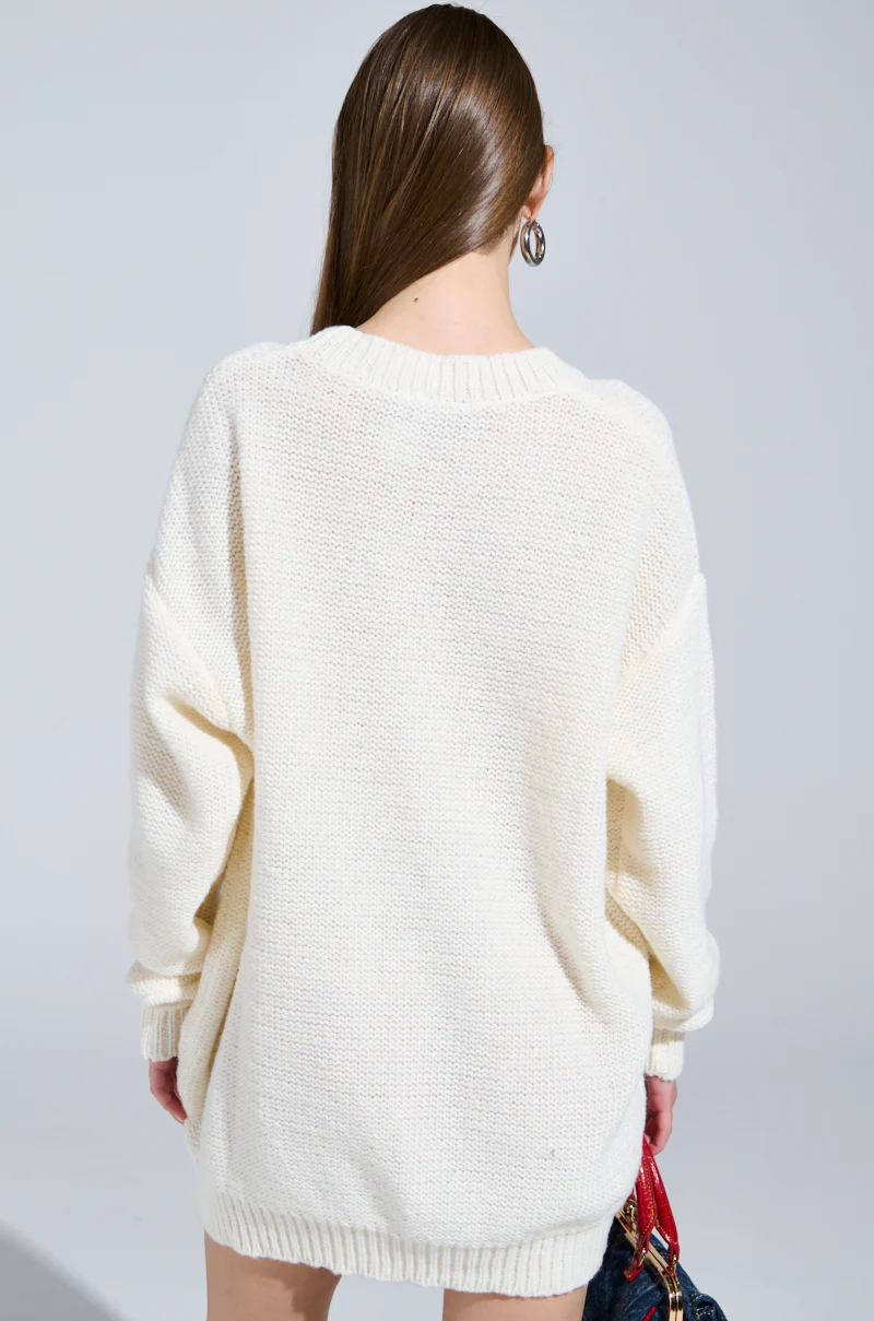 LOVE MYSELF PRINTED SWEATER DRESS - Image 5