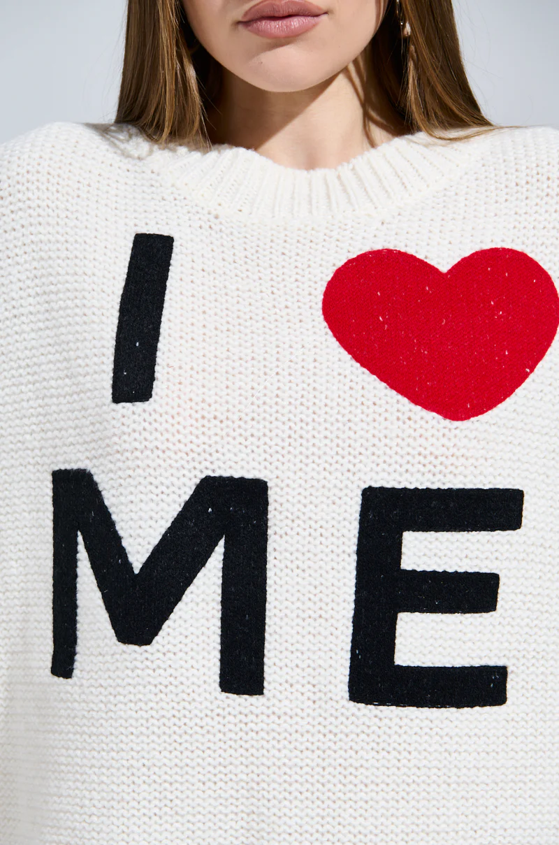 LOVE MYSELF PRINTED SWEATER DRESS - Image 8