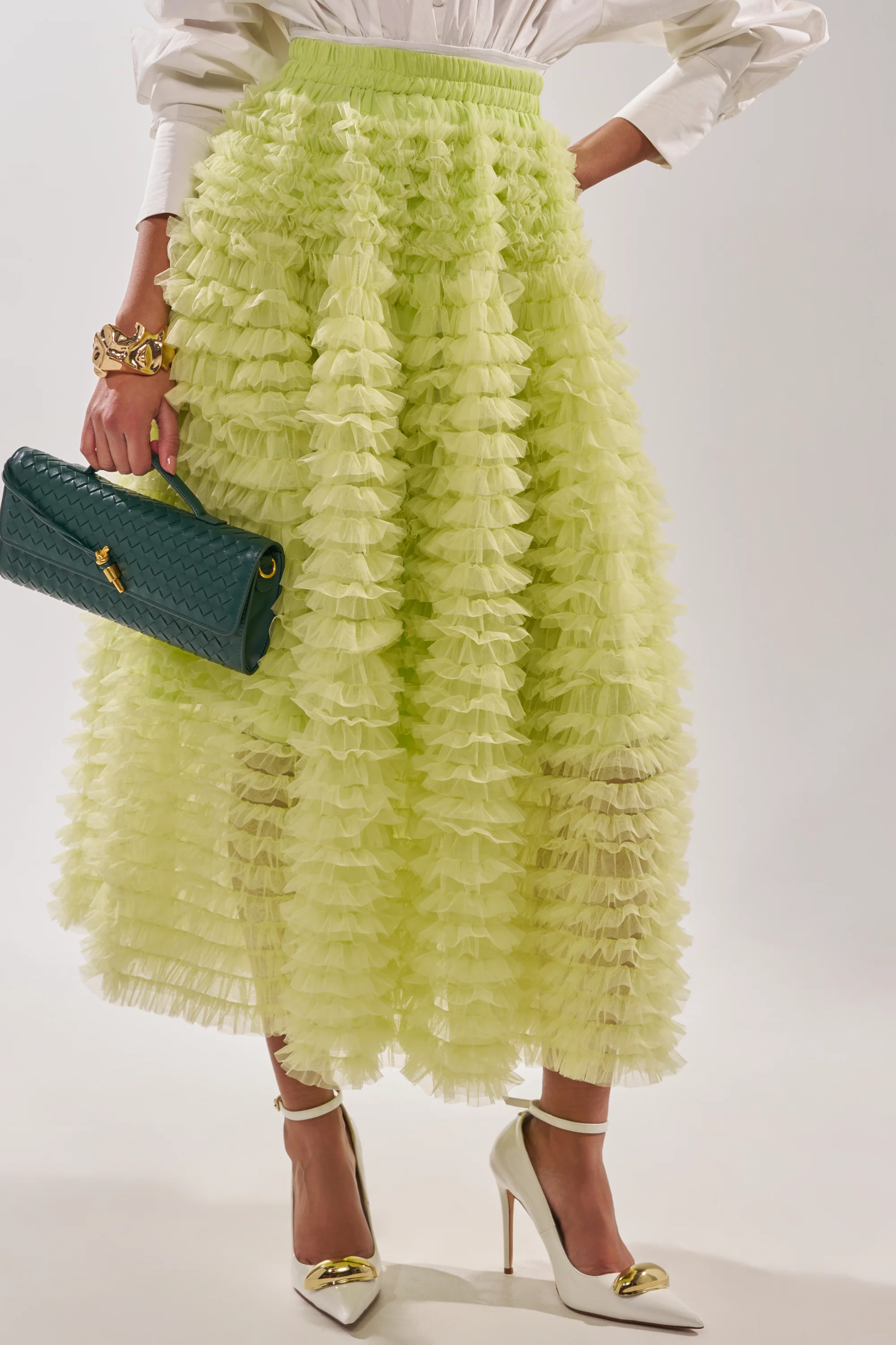 LOVE THE DRAMA MESH MAXI SKIRT - Image 2