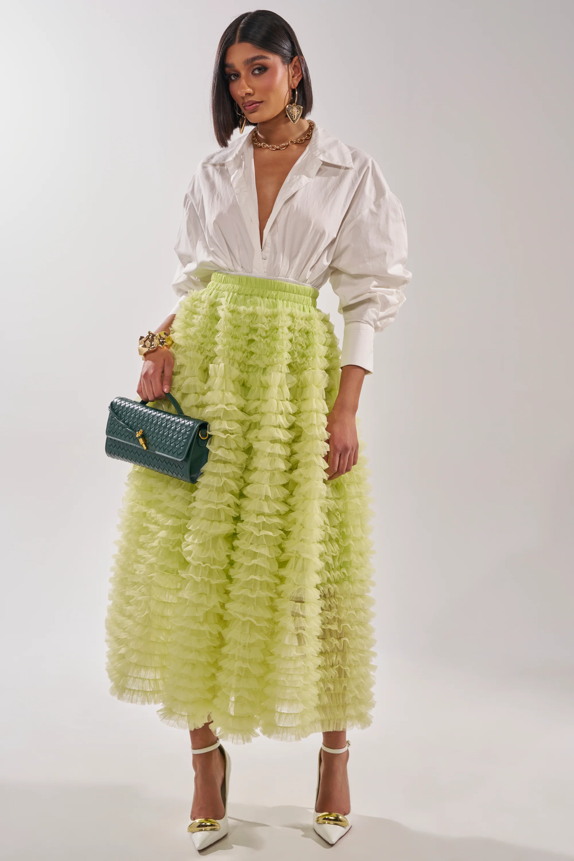 LOVE THE DRAMA MESH MAXI SKIRT - Image 6