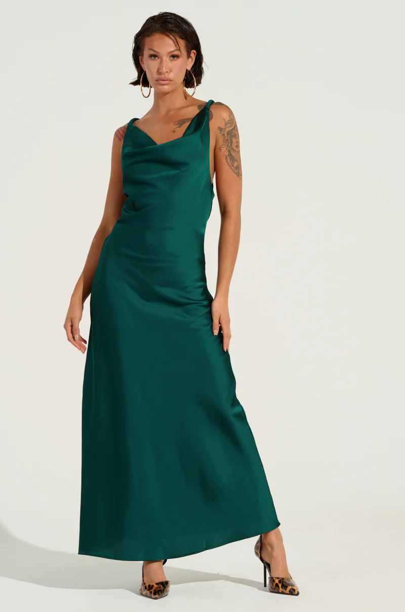 LOVED HARD SATIN MAXI DRESS - Image 2