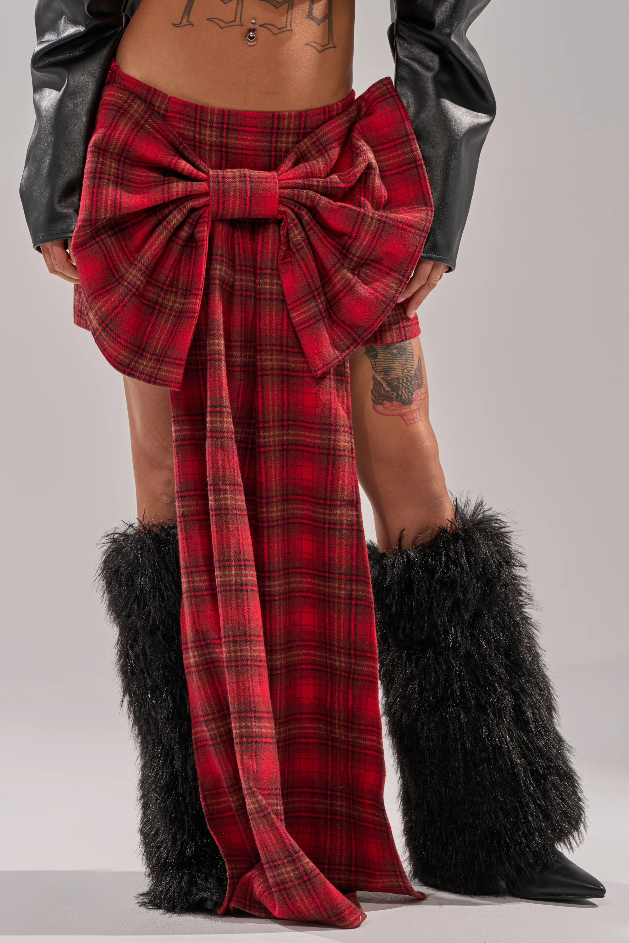 LOVELY DAYS PLAID BOW MINI SKIRT - Image 2