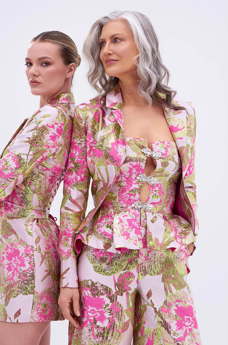 LOVELY FLORAL BROCADE BLOUSE - Image 2
