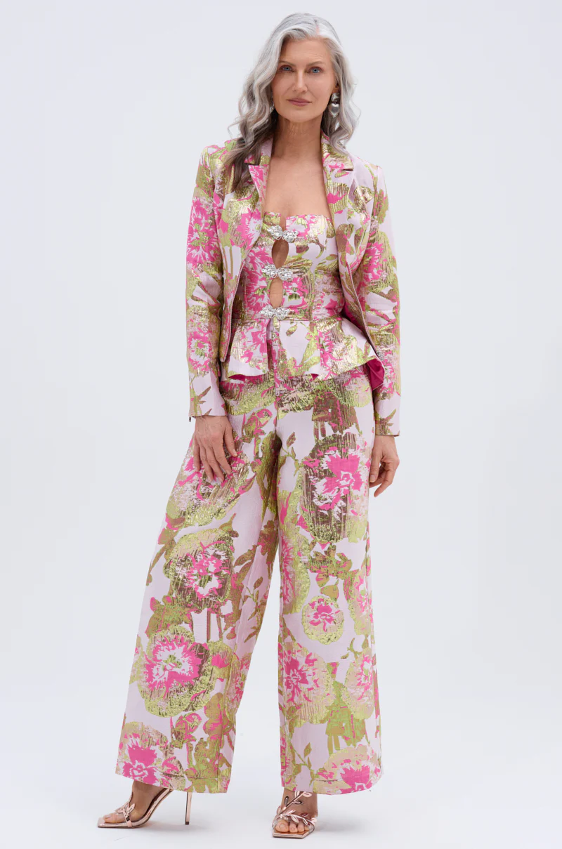 LOVELY FLORAL BROCADE BLOUSE - Image 3