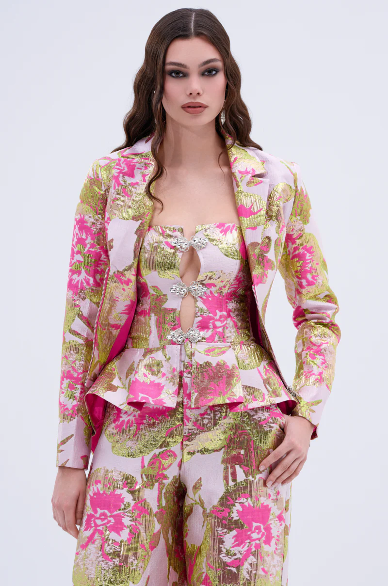 LOVELY FLORAL BROCADE BLOUSE - Image 6