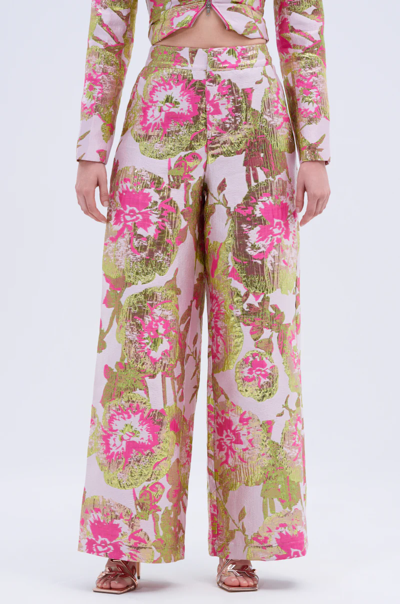 LOVELY FLORAL BROCADE TROUSER - Image 5