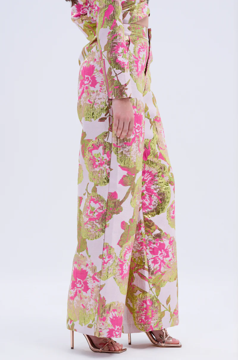 LOVELY FLORAL BROCADE TROUSER - Image 6
