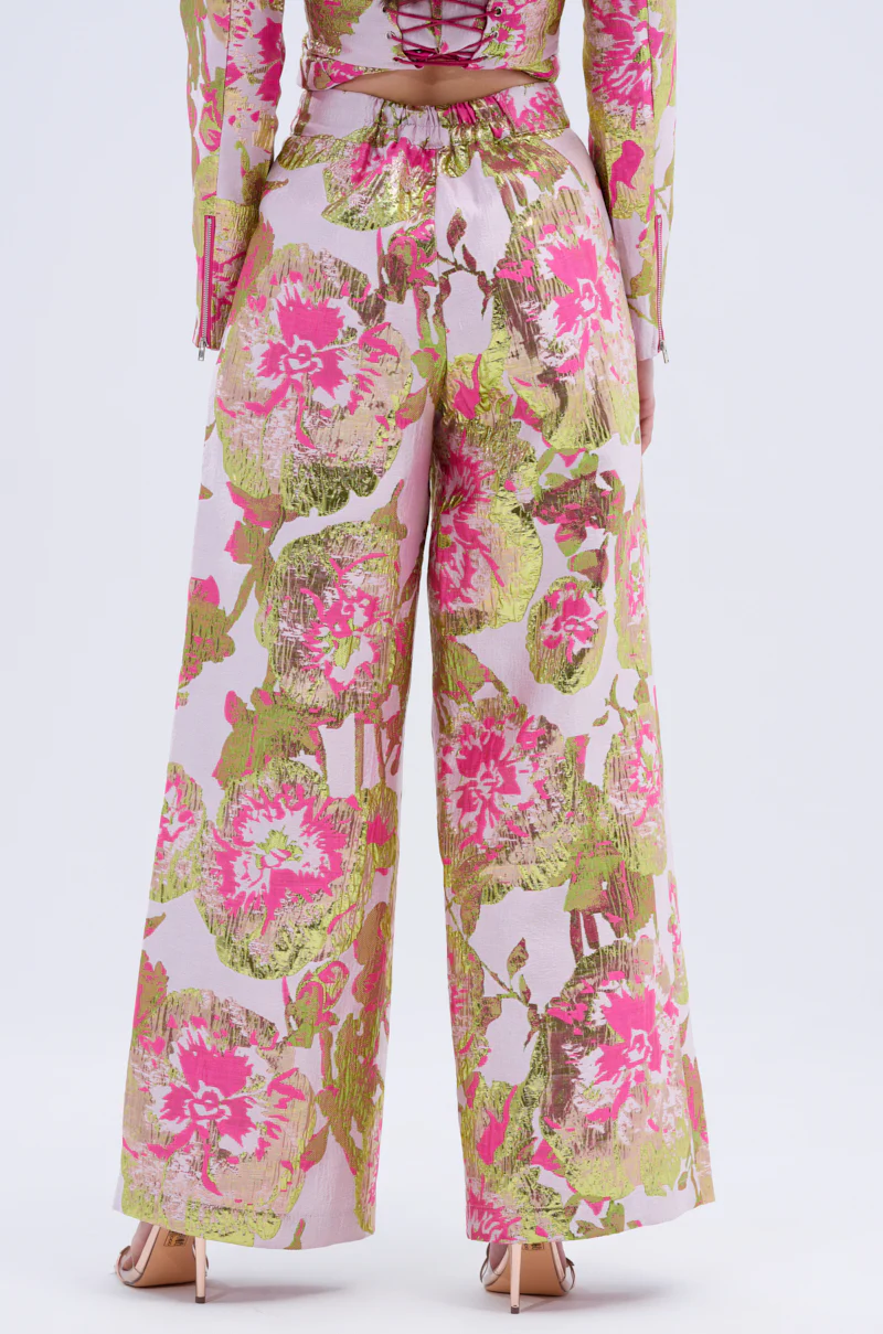 LOVELY FLORAL BROCADE TROUSER - Image 7