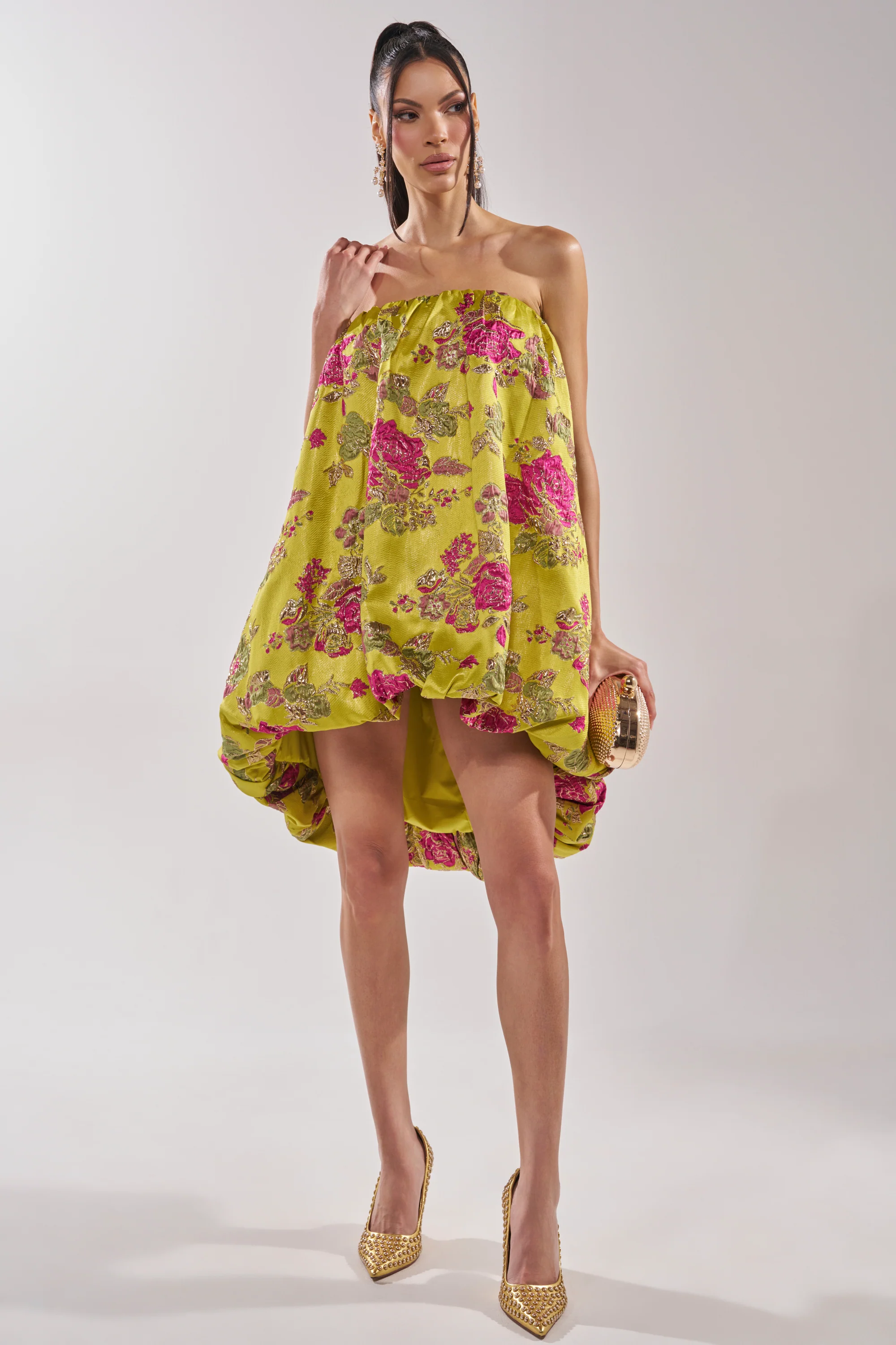 LOVER GIRL BROCADE BUBBLE DRESS
