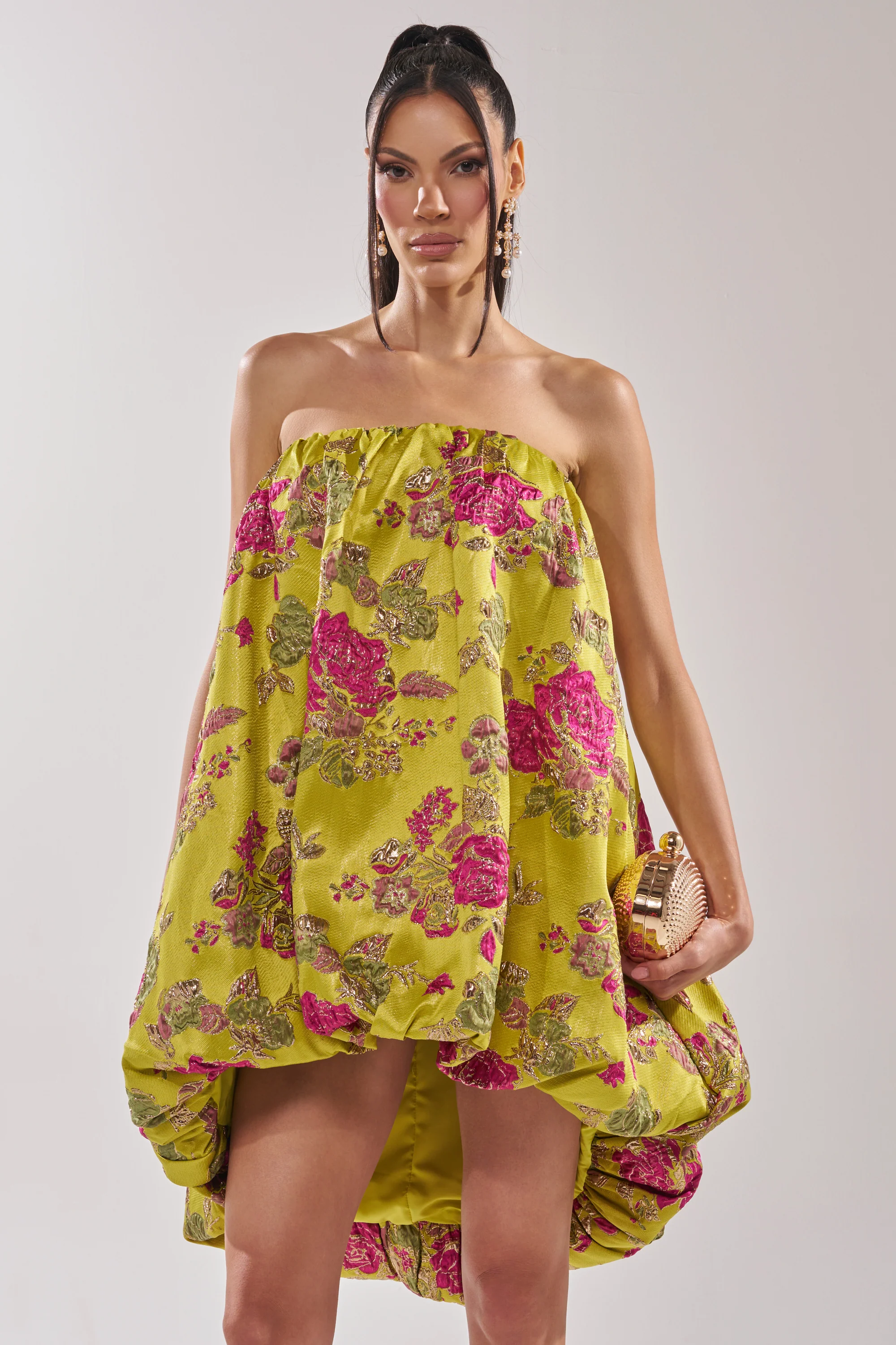 LOVER GIRL BROCADE BUBBLE DRESS - Image 3
