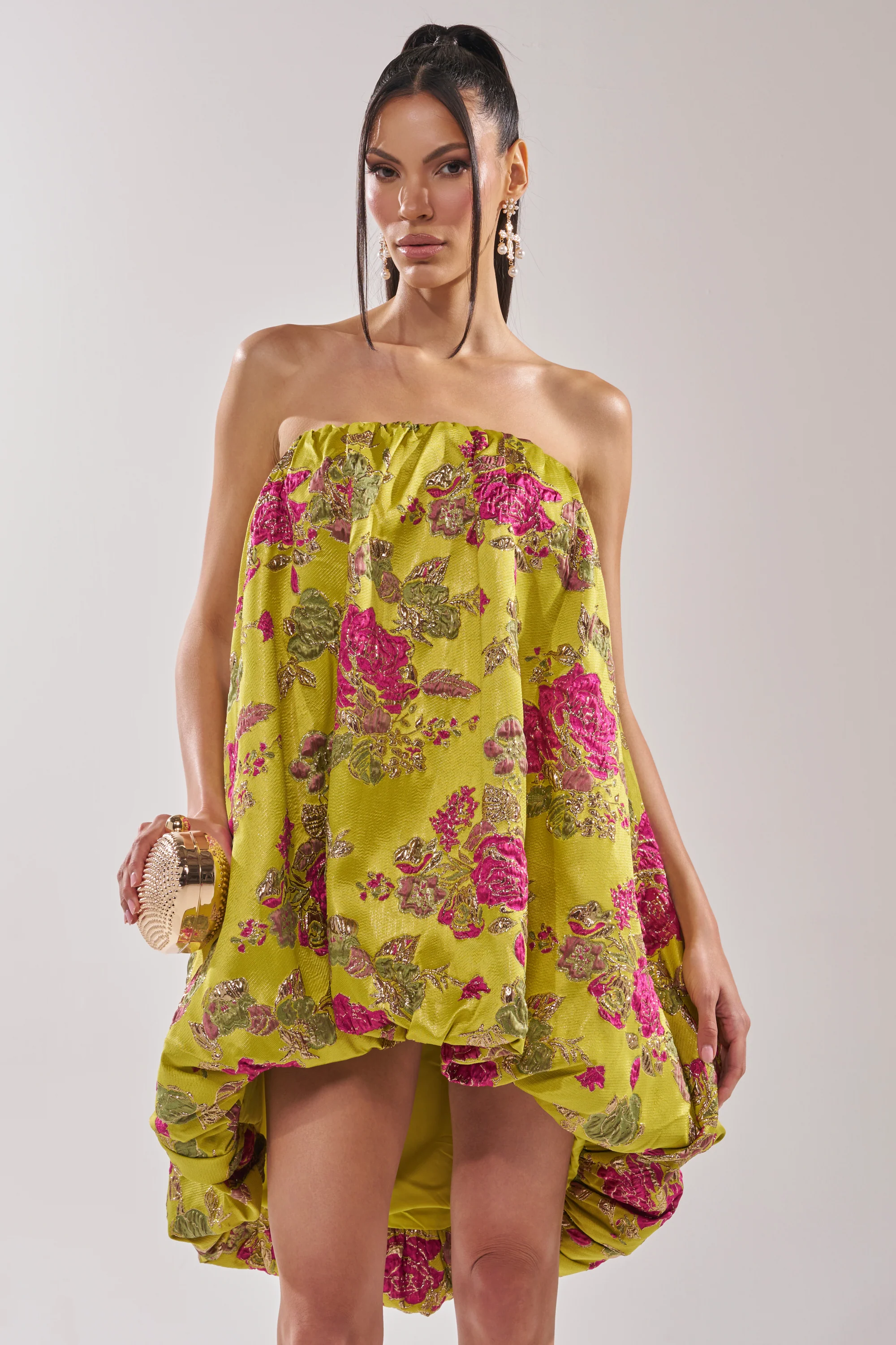 LOVER GIRL BROCADE BUBBLE DRESS - Image 4