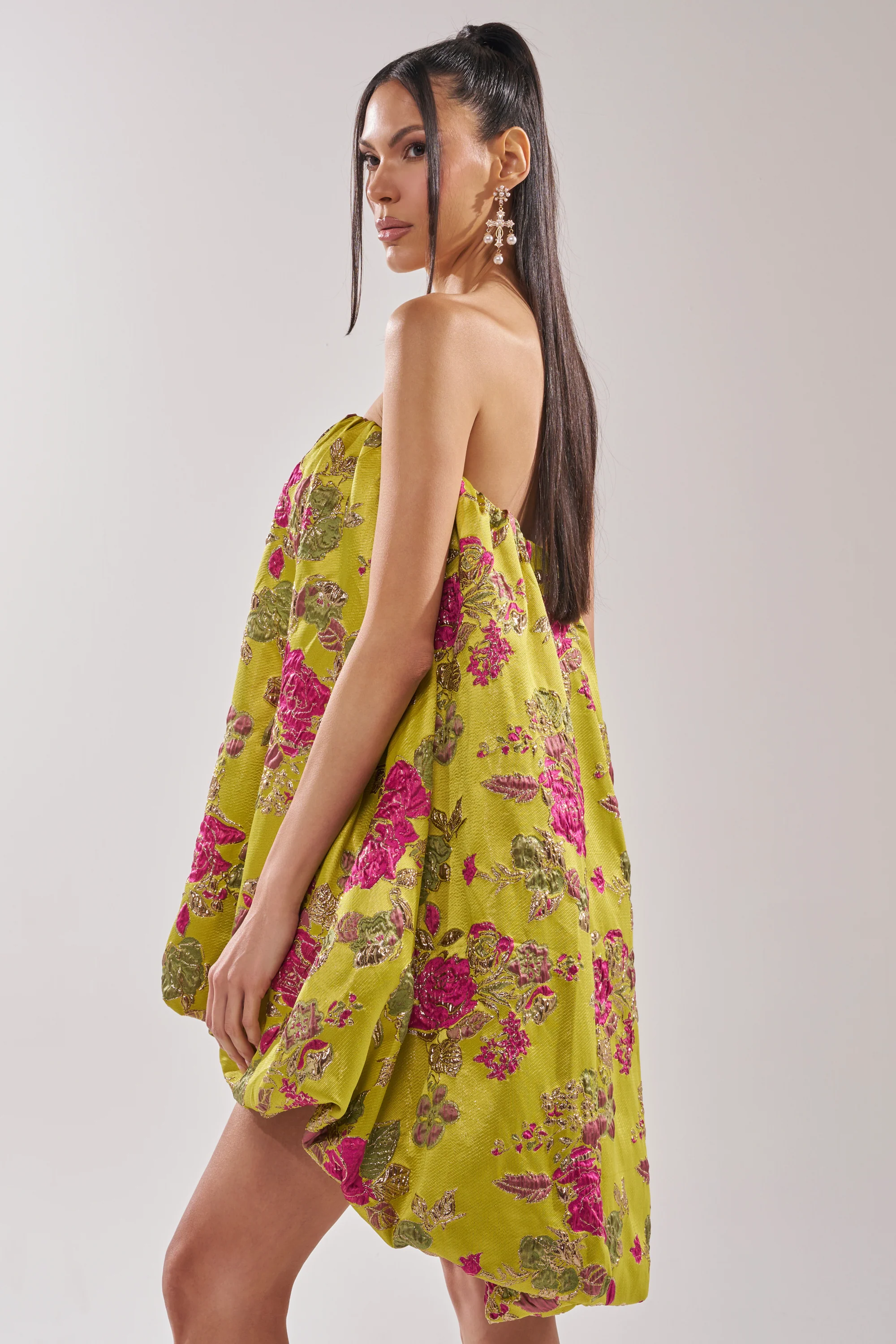 LOVER GIRL BROCADE BUBBLE DRESS - Image 5