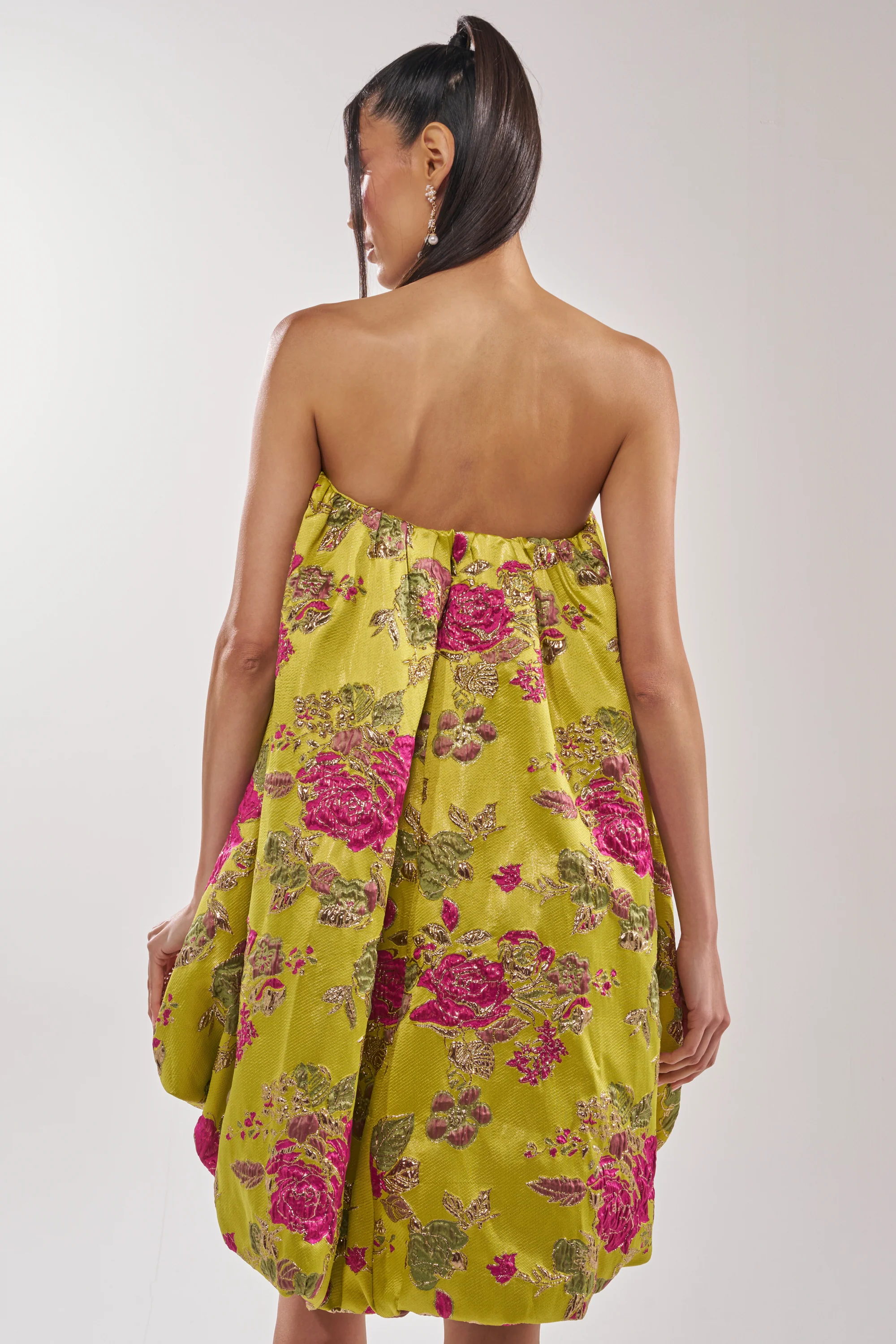 LOVER GIRL BROCADE BUBBLE DRESS - Image 6