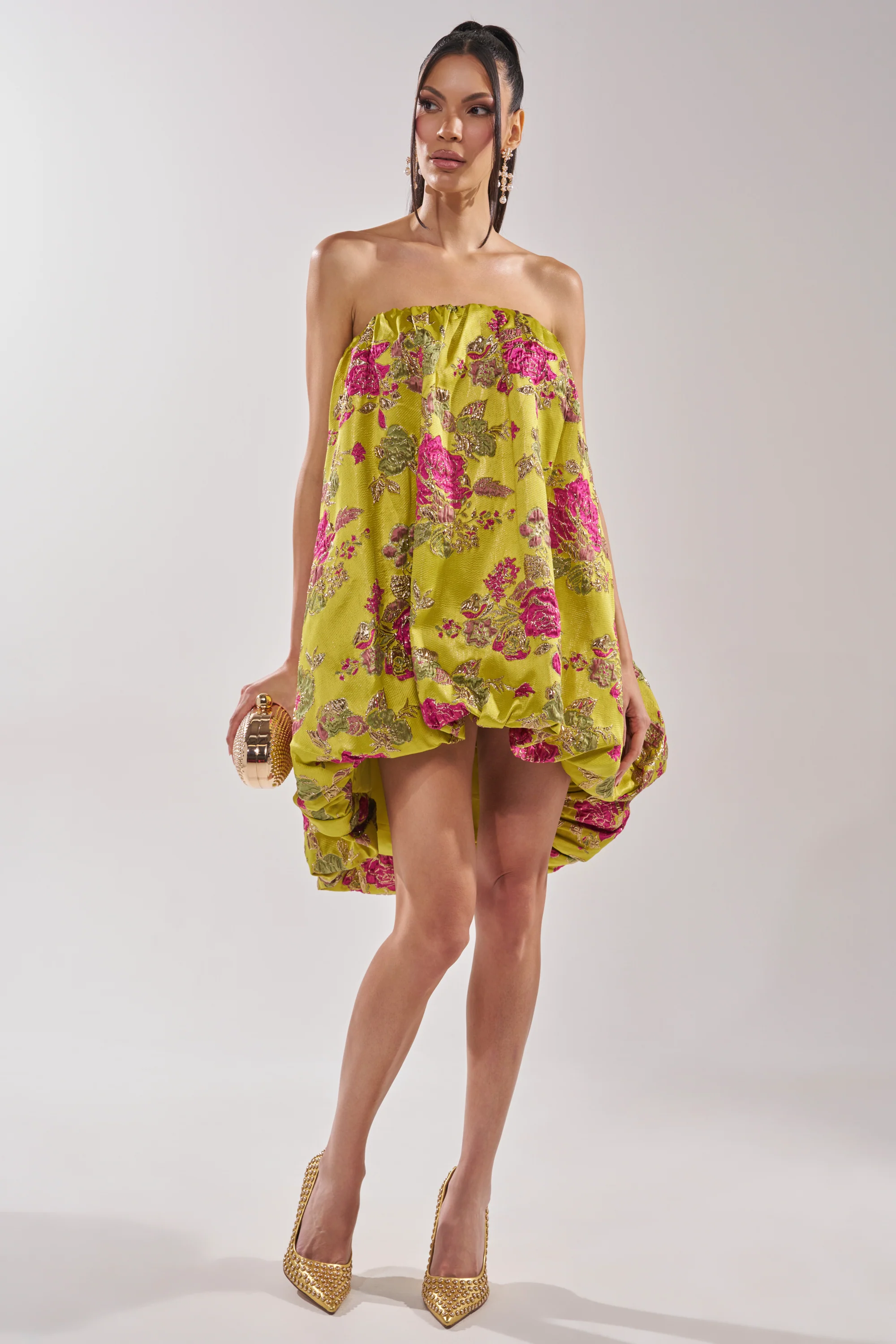 LOVER GIRL BROCADE BUBBLE DRESS - Image 7