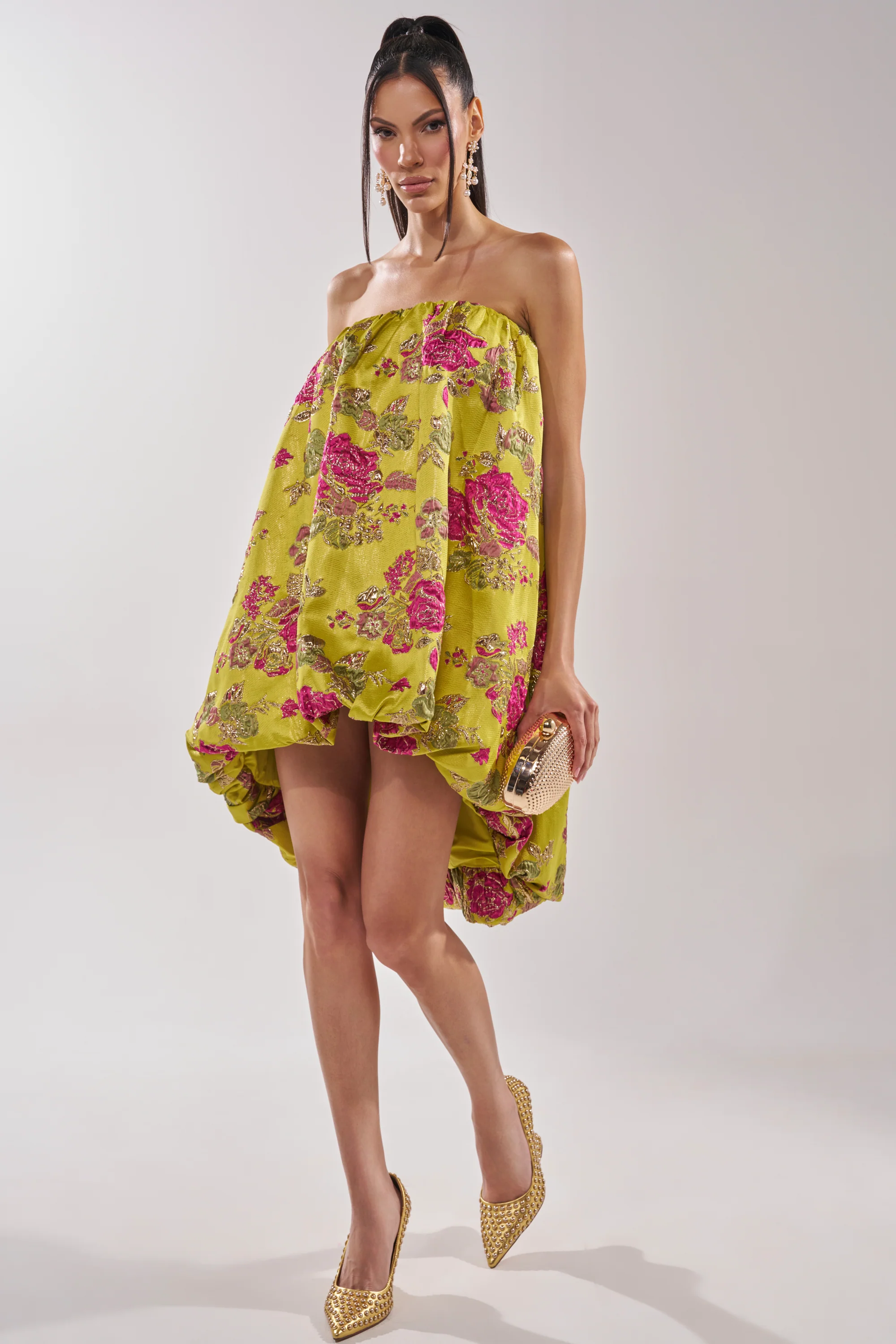 LOVER GIRL BROCADE BUBBLE DRESS - Image 8