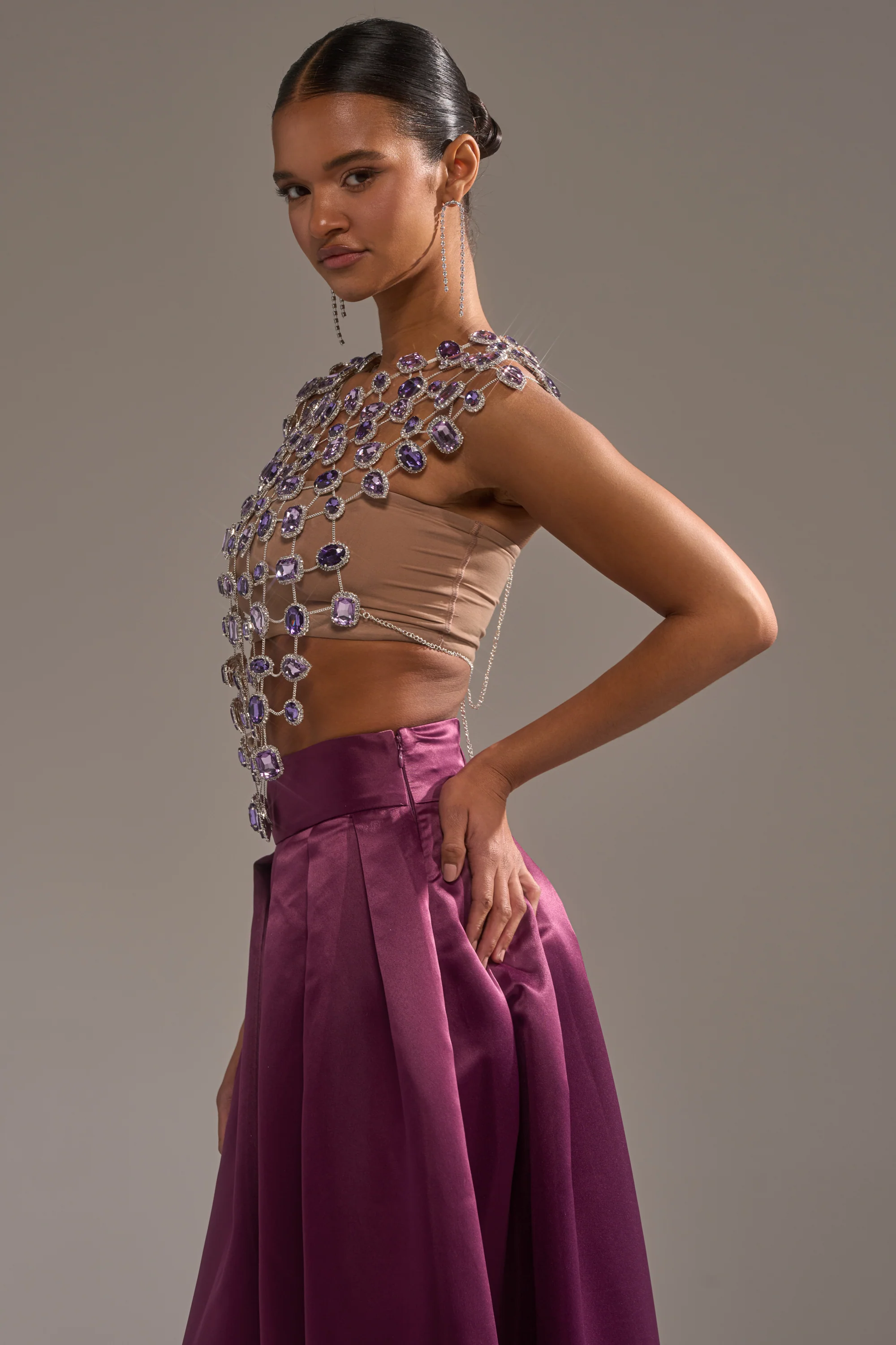 LOVER GIRL RHINESTONE CHAIN TOP - Image 6