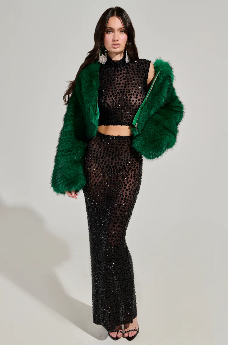 LUCKY HOODED FUR BOMBER - Image 7