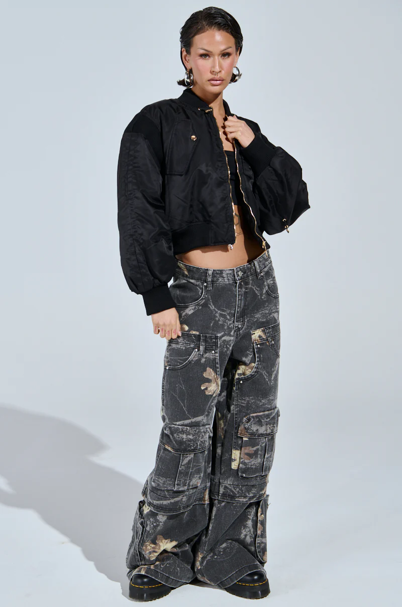 LUCKY ME ASYMMETRICAL BOMBER IN BLACK - Image 7