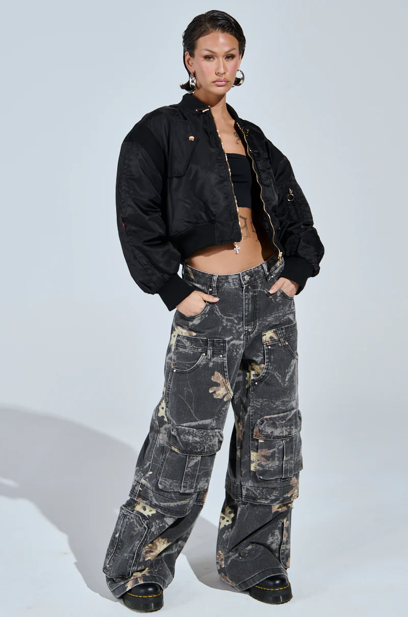 LUCKY ME ASYMMETRICAL BOMBER IN BLACK - Image 8