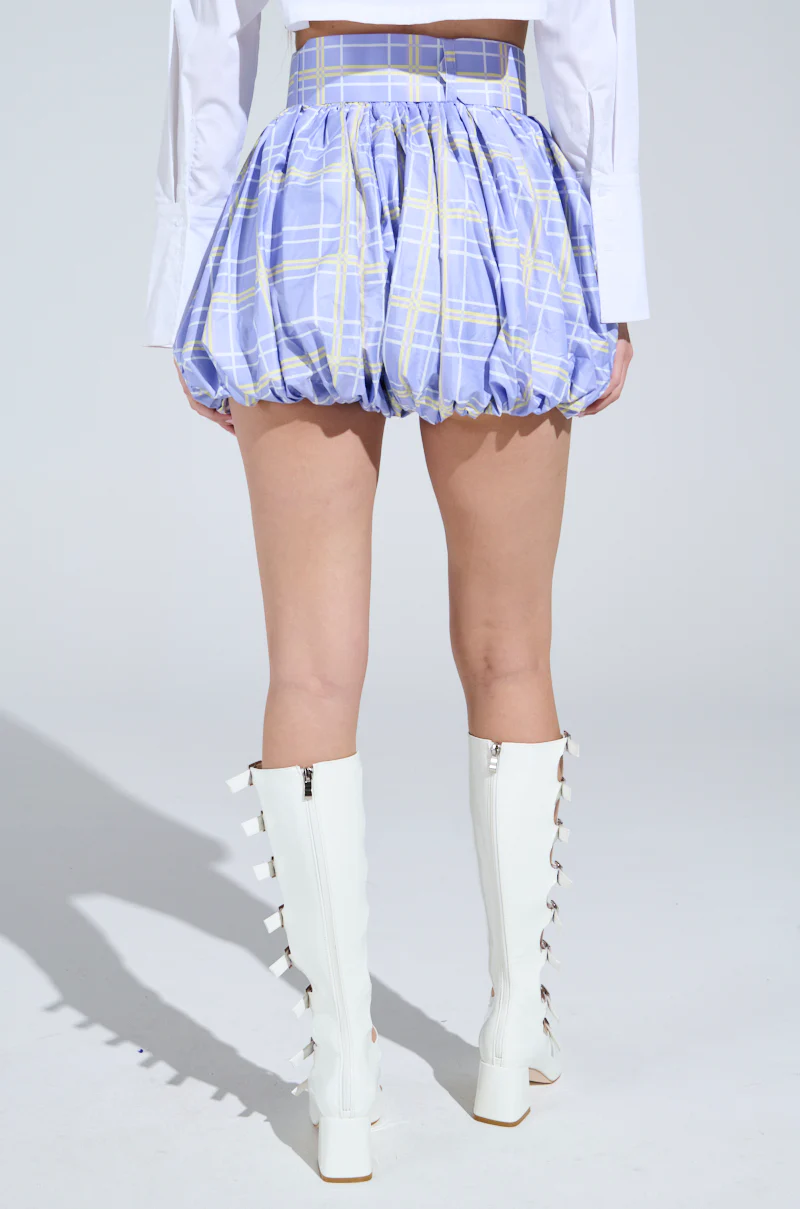 LUCKY ME SATIN PLAID SHORT - Image 5