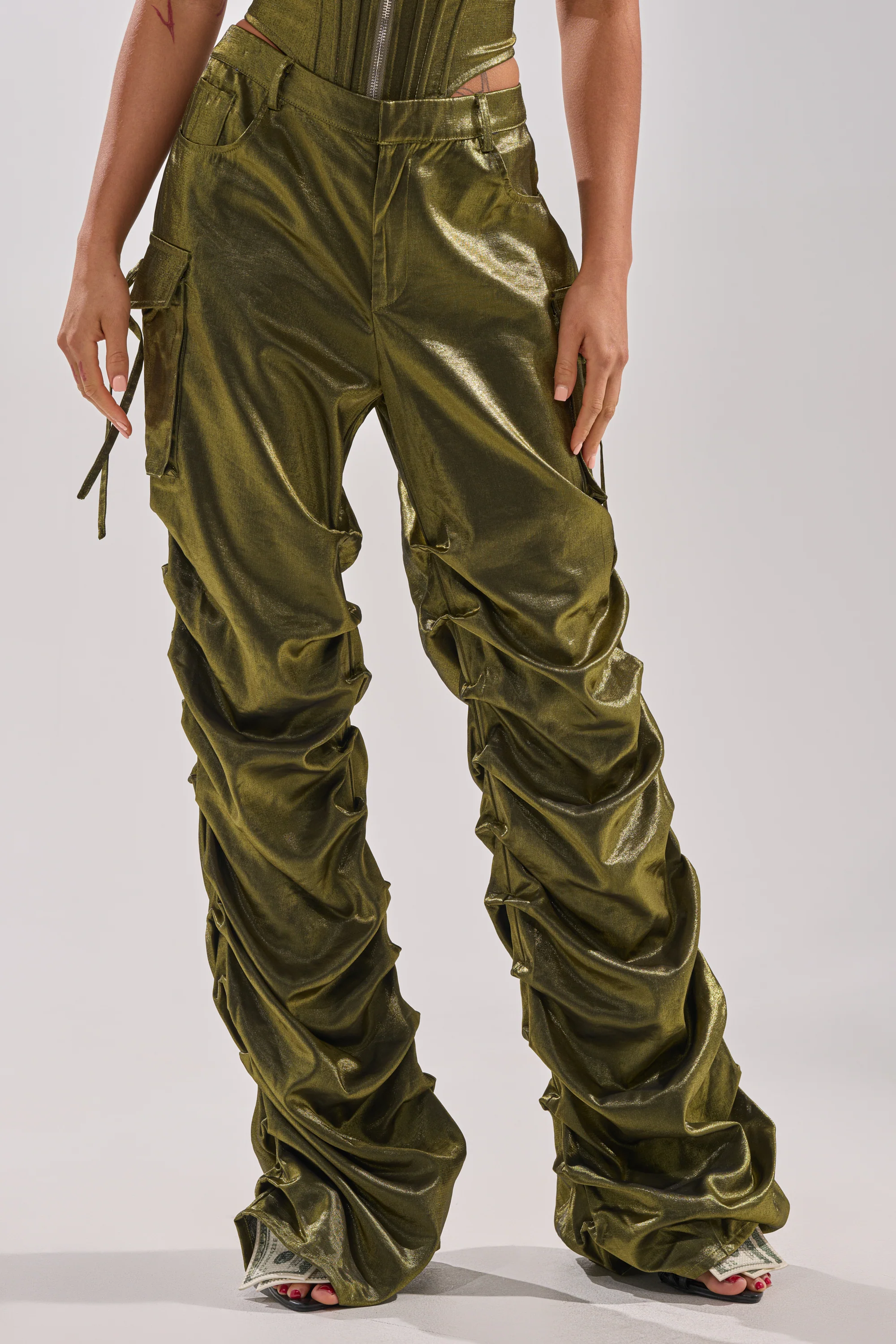 LUCKY ONE STACKED TROUSER - Image 2