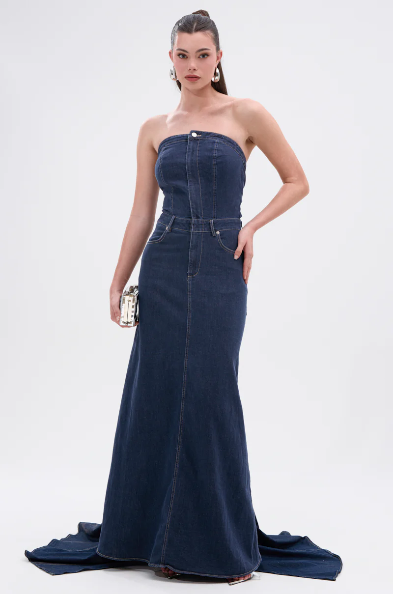 LUNA DENIM MAXI DRESS - Image 3